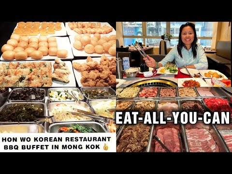 Buffet de churrasco coreano à vontade || Restaurante coreano Hon Wo em Mong Kok