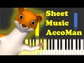 Little Baby Bum Pop Goes The Weasel Easy Piano Sheet Music
