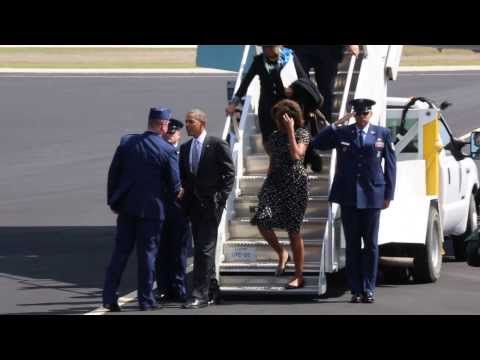 President Barack Obama visits Homestead Air Reserve Base, FL