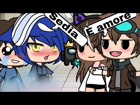 Alex e Giorgio litigano su among us! "è amore💙🖤"  //gacha life//