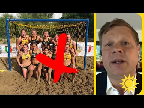 Tjejer tvingas spela beachhandboll i bikini: ”Förlegad regel” - Nyhetsmorgon (TV4)