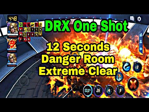 12 Seconds Danger Room Extreme Clear | Most Faster DRX Clear Guide - Marvel Future Fight
