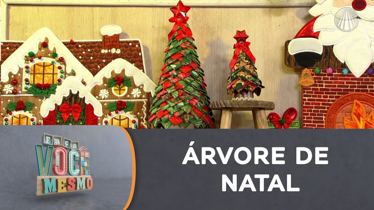 Aprenda a fazer uma linda árvore de natal em patchwork SEM COSTURA
