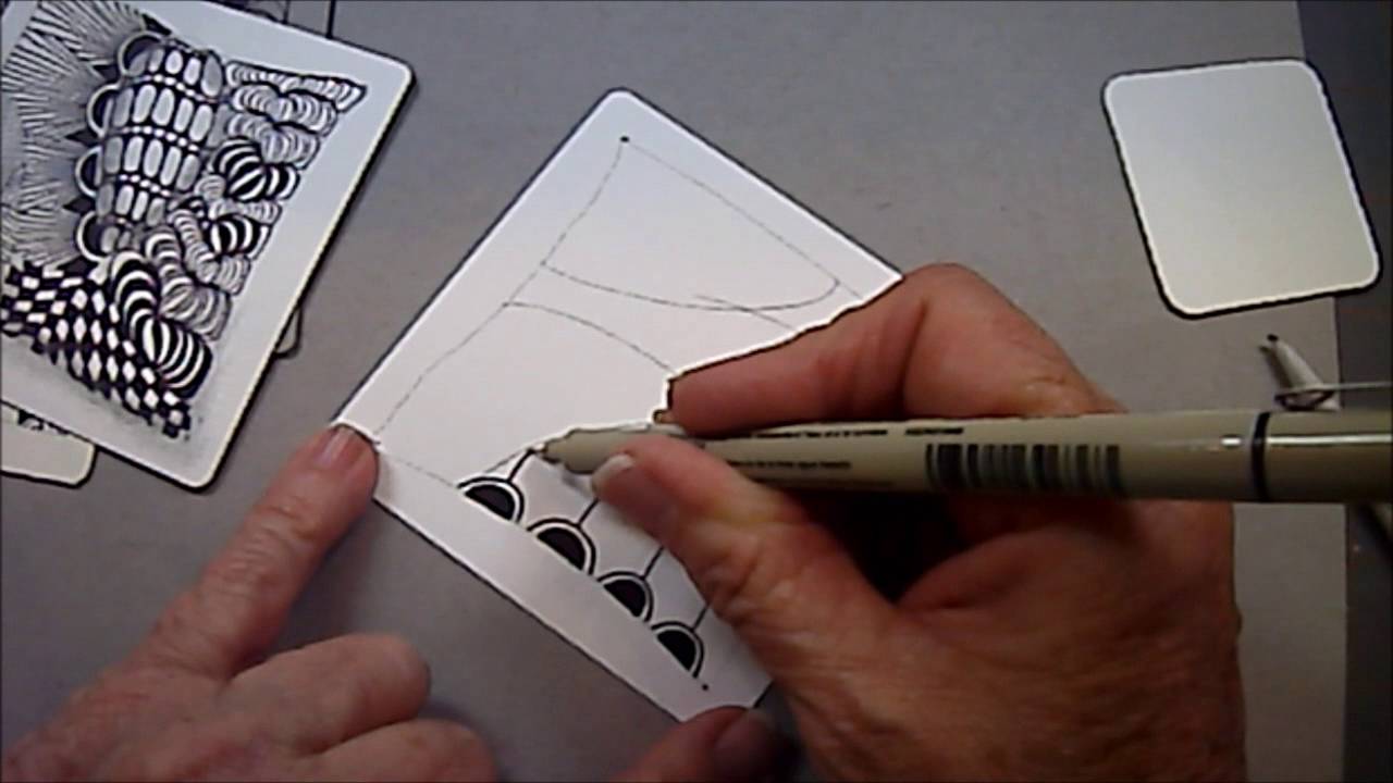 Footlights Tangle Pattern Lesson #74