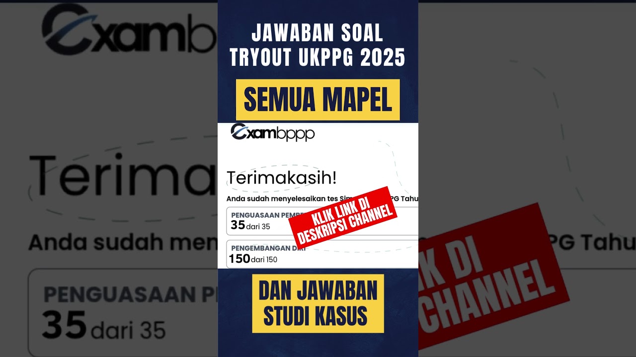 Kunci Jawaban 65 Soal Tryout UKPPG Guru Tertentu 2025 #ppggurutertentu #ukpppg #ppgdaljab #shorts