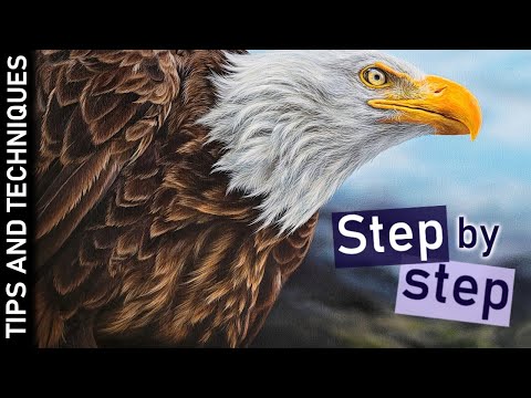 How to paint feathers in acrylics | Step by step tutorial
