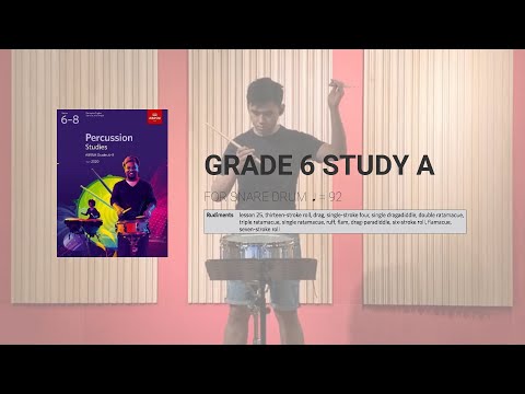 ABRSM Percussion 2020 - G6 Snare Drum Study A