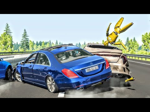 Highway Car Crashes Compilation 7/7/2022 - BeamNG.Drive