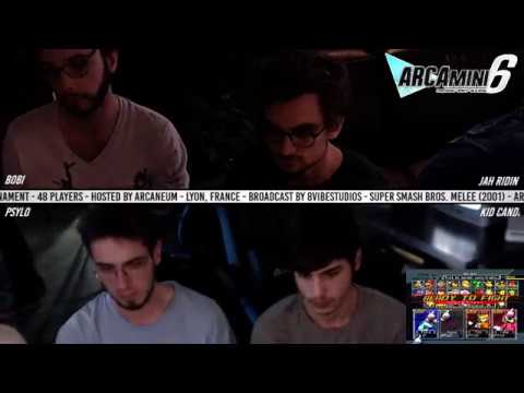 Arcamini6 - Bobi & Jah Ridin' (BLUE) VS Psylo & Kid Candi (RED) SSBM Teams WF - Smash Melee