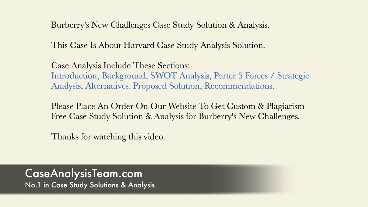 Burberry's New Challenges Case Study Solution & Analysis