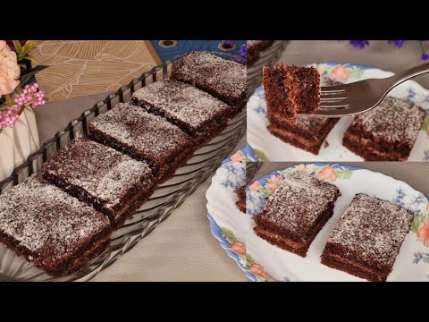 5 mins quick chocolate brownies recipe by Mukhtar's kitchen.