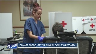 Donate blood, get a $5 Dunkin