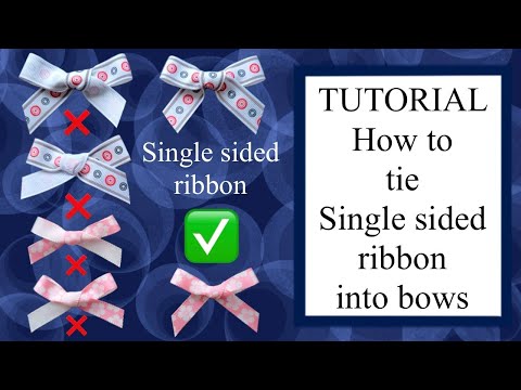 🎀 🎁 How to Tutorial Tie a perfect bow hack single sided ribbon cardmaking grosgrain satin christmas