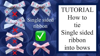 🎀 🎁 How to Tutorial Tie a perfect bow hack single sided ribbon cardmaking grosgrain satin christmas