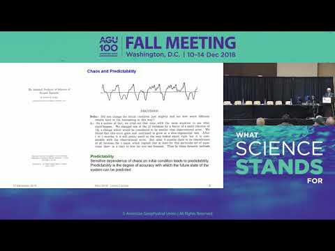 AGU Fall Meeting 2018 - NG33A: Lorenz Lecture