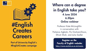 #EnglishCreates Careers: What can you do with a degree in English?