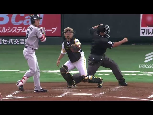 2回表 ホークス攝津 渾身のストレートで追加点の危機を脱する!! 2014/6/12 H-D