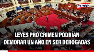 🔴🔵 Leyes Pro Crimen podrían demorar un año en ser derogadas