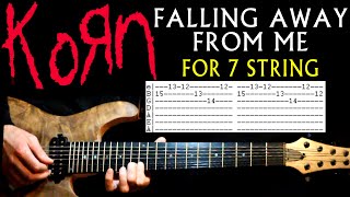 Korn Falling Away From Me 7 String Guitar Lesson / Guitar Tabs / Tutorial / Guitar Chords / Cover