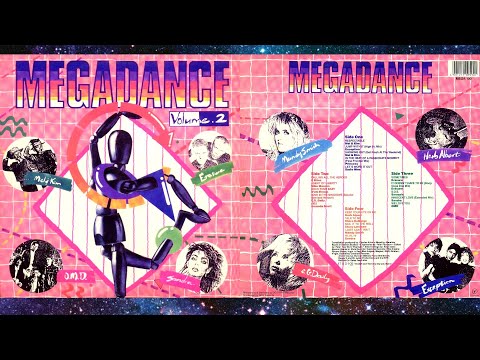 MEGADANCE - VOLUME 2 (Non Stop Mix) 2LP Set 1987 synth pop dance eurobeat hi-nrg rnb funky 80s