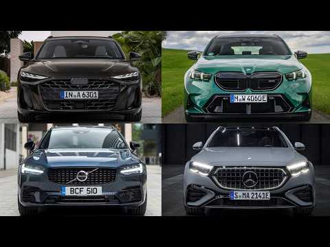 2025 Audi A6 Avant vs. BMW 5 Series Touring vs. Mercedes‑E Class T Estate vs. Volvo V90