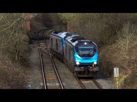 DRS Class 68 No's. 68022 & 68028 on 0Z75 Leeds Balm Road - Crewe Gresty Bridge on 25.03.21 - HD