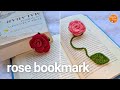 Easy Crochet Flower Bookmark Pattern Crochet Rose Flower Crochet Bookmark For Beginners
