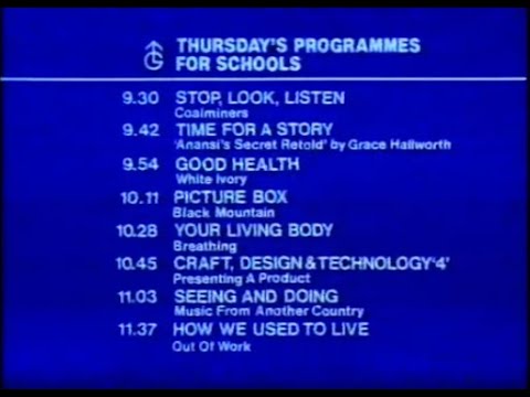 Granada openings / ITV Schools Rundowns -  Autumn 1985