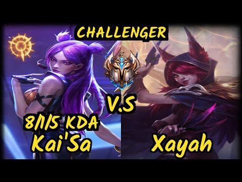 Luger (KAI'SA) vs XAYAH - 8/1/5 KDA BOTTOM ADC CHALLENGER GAMEPLAY - EUW