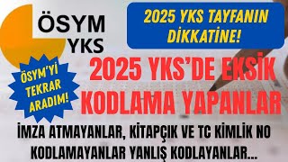 KİTAPÇIK NUMARASINI YANLIŞ YAZANLAR, YAZMAYI UNUTANLAR, TC KİMLİK NO Y