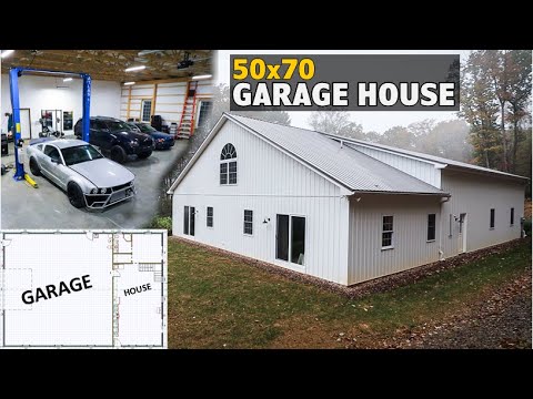 Building a 50x70 Garage House in 5 Minutes!