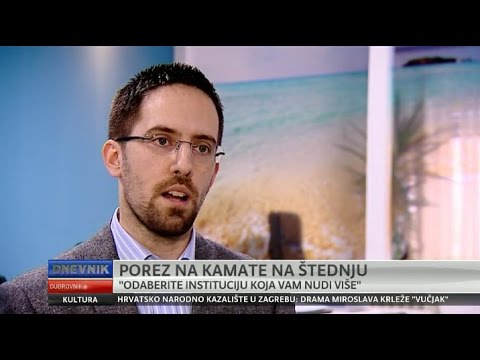 Kako se obračunava porez na kamate od štednje u 2015.?  Dnevnik, NovaTV, 3.1.2015.