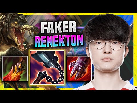 FAKER DESTROYING WITH RENEKTON! - T1 Faker Plays Renekton Mid vs Quinn! | Season 11