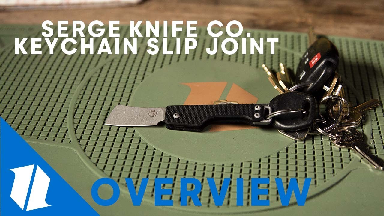 Serge Knife Co. Production Keychain Slip Joint Knife Green G-10 (1.5" SW)