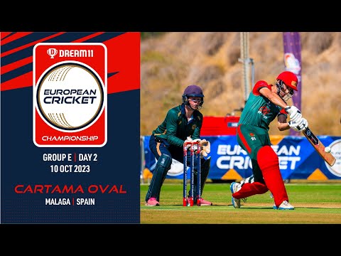 🔴 Dream11 European Cricket Championship, 2023 | Group E - Day 2 | T10 Live European Cricket