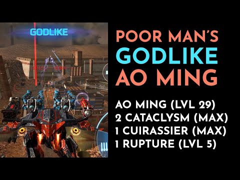 Godlike Hybrid Ao Ming (Poor Man's Version): Cataclysm, Cuirassier, Rupture - War Robots Gameplay