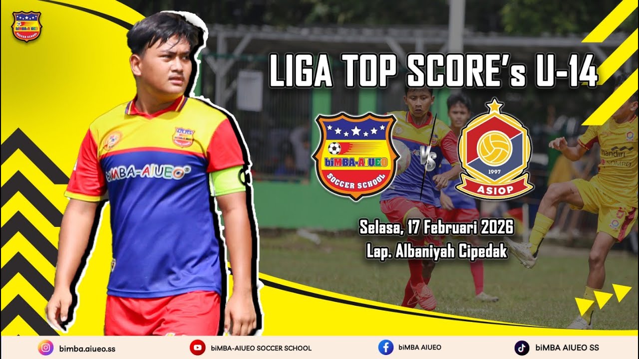 LIGA TOP SKOR JAKARTA U-14 | PEKAN 6 | biMBA AIUEO SS VS ASIOP MERAH
