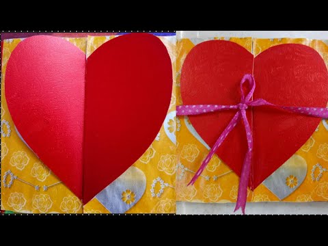 DIY | Love heart greeting card | how to make Valentine's day card. Video
