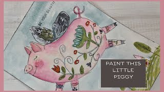 Paint a Whimsical Flying Pig in Watercolor | Step-by-Step Tutorial #watercolortutorial #mixedmedia