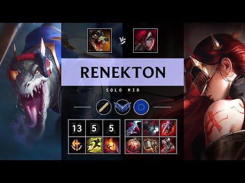Renekton Mid vs Katarina - EUW Diamond Patch 25.14