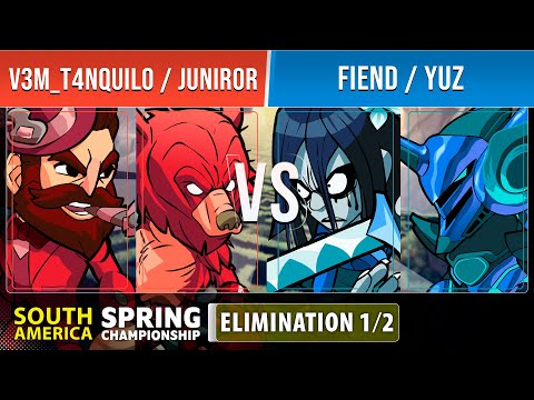 V3M_T4NQUILO & Juniror VS Fiend & Yuz - Elimination 1/2 - SA - Brawlhalla Spring Championship 2022
