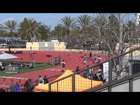 VarB 110m Hurdles at Huntington Beach on 3-13-19