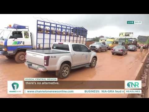 Flooding Halts Traffic on Kasoa-Winneba Road as Road Works Continue