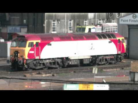 EX VIRGIN 57306 STANDS AT EASTLEIGH WORKS 180911
