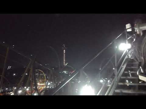 Batman The Ride - Six Flags Magic Mountain - Back Row Night (4K HD POV) - February 2023