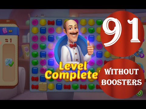 Homescapes Level 91 - [17 moves] [2022] [HD] solution of Level 91 Homescapes[No Boosters]