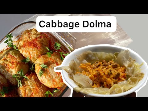 How to make stuffed cabbage leaves - simplest way to roll Dolma  - Turkish cabbage Dolma recipe