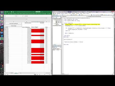 0046. Excel-VBA: Bedingt formatierte Zeilen erkennen und automatisch ausblenden