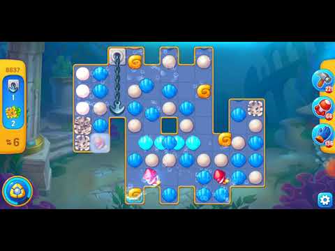 Fishdom. 8637 level no boosters and diamonds. 20 moves