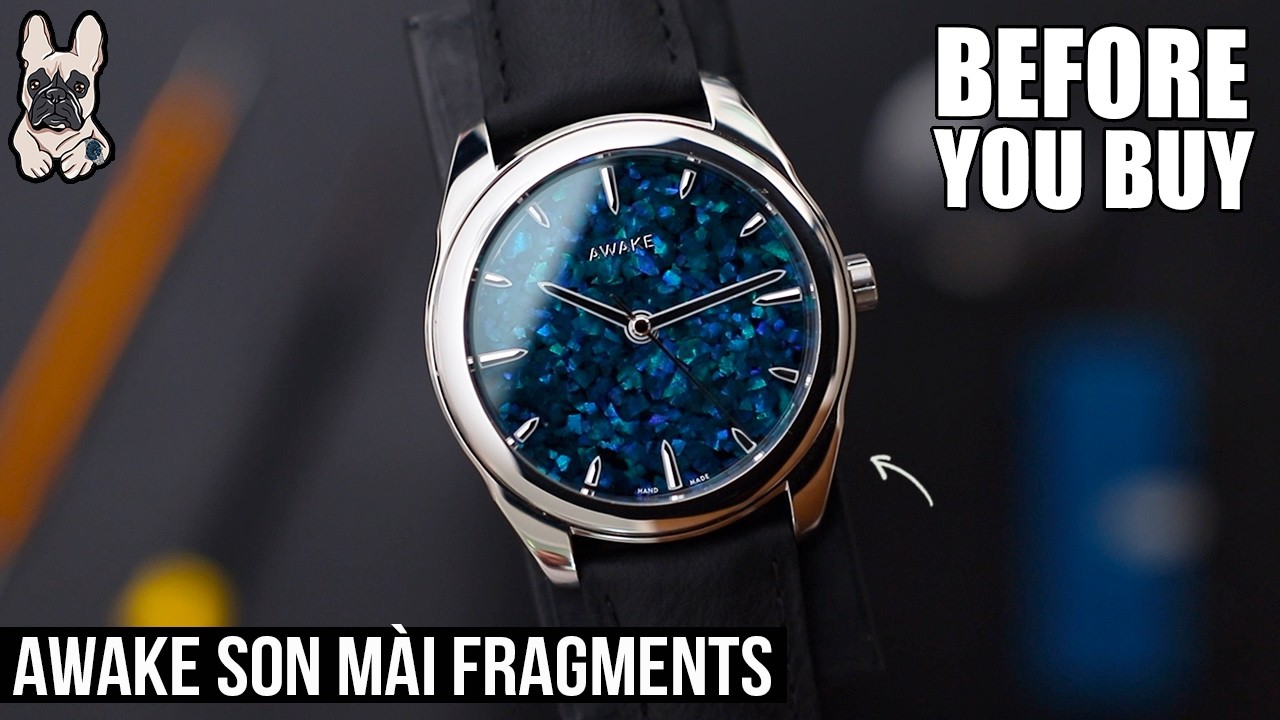 Awake Son Mài Fragments watch showing its distinctive, fragment-style dial texture